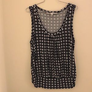 Max Studio Banded Bottom Faded Wash Tank Top